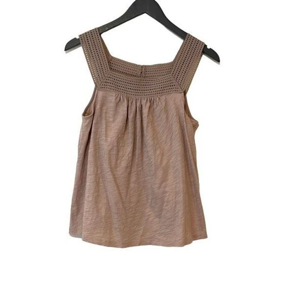 Old Navy Cotton Tank Top w/Lace Trim. Size Medium Mauve - Picture 1 of 8